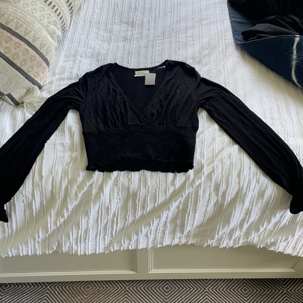 Urban Outfitters Long Sleeve Black Top